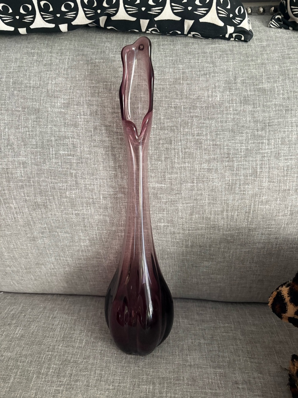 Vintage Viking Epic Swung Vase In Amethyst